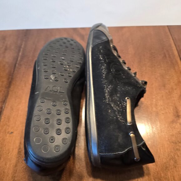 AGL Attilio Guisti Leombruni D902001 Black/Gold lace up shoe Sz 41 Made in Italy - Picture 8 of 8